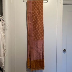 Sienna/Burnt Orange Vintage Scarf. Honeycomb and Mandala Detail. Retails for $10